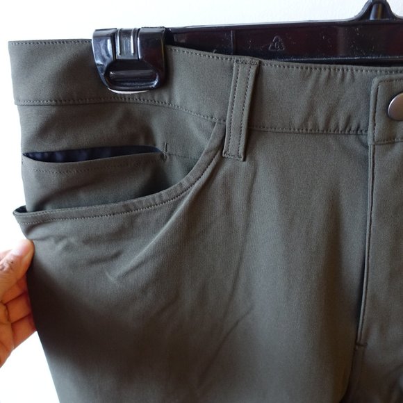 Lululemon Warpstreme ABC Pant Classic 37"L inseam Tall Size 34 Dark Olive - Picture 10 of 12